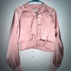 Women’s silky crop jacket top